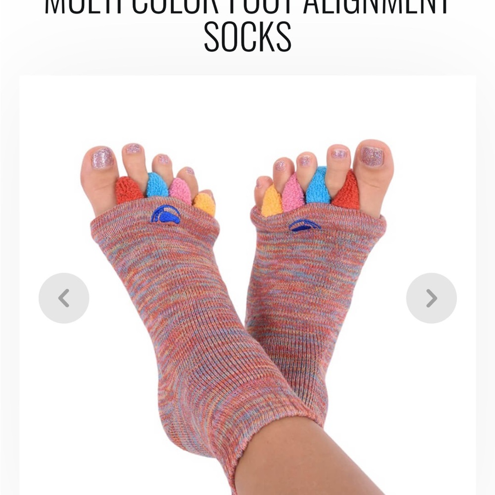 NWT Foot Alignment Socks by My Happy Feet. After Hours Pain Relief. Multi Color.
